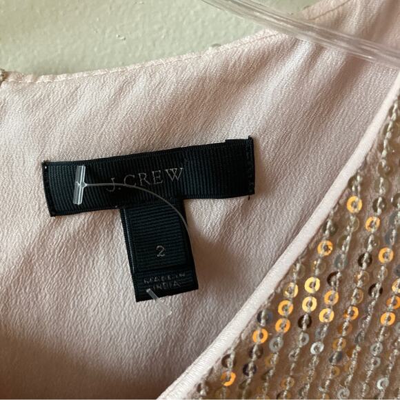 J.Crew Sequin Cap Sleeve Dress Blush /Rose Gold Size 2 - Picture 5 of 11